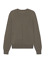 The Row Benji Crew Neck in Grey Green, view 2, click to view large image.