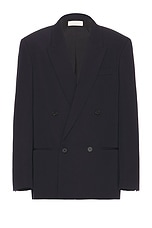 The Row Donnes Jacket in Dark Navy, view 1, click to view large image.