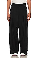 The Row Berto Pant in Black, view 3, click to view large image.