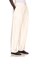 The Row Carl Pant in Ivory, view 4, click to view large image.