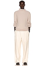 The Row Carl Pant in Ivory, view 6, click to view large image.