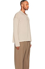 The Row Djon Polo in Taupe, view 4, click to view large image.