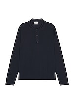 The Row Djon Polo in Navy, view 1, click to view large image.