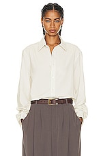 The Row Julio Shirt in Alabaster, view 1, click to view large image.