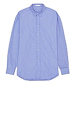 The Row Miller Shirt in Oxford Blue, view 1, click to view large image.