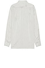 The Row Albie Shirt in Grey Stripe, view 2, click to view large image.