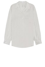 The Row Kiton Shirt in Grey Stripe, view 1, click to view large image.
