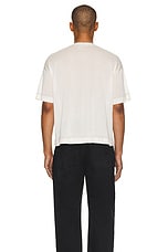 The Row Nico T-Shirt in Off White & Black, view 5, click to view large image.