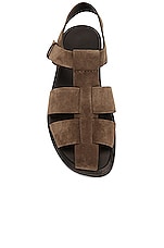 The Row Fisherman Crepe Sandal in Ash, view 4, click to view large image.