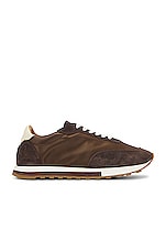 The Row Owen Runner Sneaker in Brown & Brown, view 1, click to view large image.