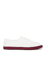 The Row Sneaker in White & Rubino, view 1, click to view large image.