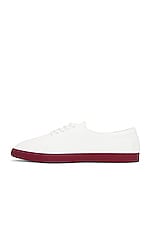 The Row Sneaker in White & Rubino, view 5, click to view large image.