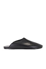 The Row Nicco Slide in Black, view 1, click to view large image.
