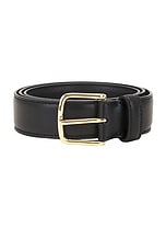 The Row Classic Belt in Black, view 3, click to view large image.