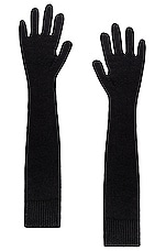 The Row Dovera Gloves in Dark Navy, view 2, click to view large image.