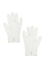The Row Lorella Gloves in Off White, view 2, click to view large image.