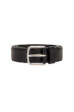 The Row Classic Belt in Black Pld, view 3, click to view large image.
