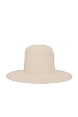 The Row Rosella Hat in Ivory, view 3, click to view large image.