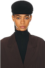 The Row Xhefri Hat in BLACK, view 2, click to view large image.