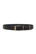 The Row Metallic Loop Belt in Black Ans, view 1, click to view large image.