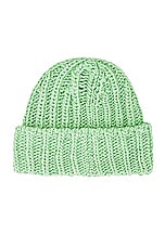 The Row Tobit Beanie in GREEN, view 2, click to view large image.
