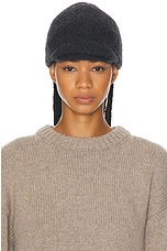 The Row Zeno Beanie in Anthracite, view 2, click to view large image.