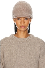 The Row Zeno Beanie in Sesame Melange, view 2, click to view large image.