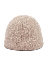 The Row Zeno Beanie in Sesame Melange, view 3, click to view large image.