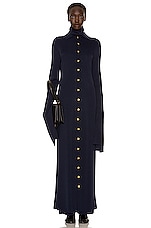 The Row Alicho Dress in Navy, view 4, click to view large image.
