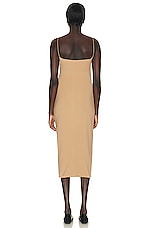 The Row Haku Dress in Tan, view 3, click to view large image.