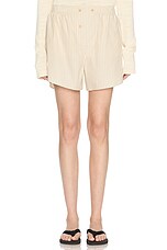 The Row Nicasia Shorts in Sage Tint & Graphene | FWRD