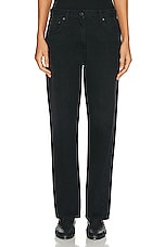 The Row Ryley Straight Leg Pant in Black, view 1, click to view large image.