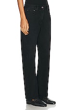 The Row Ryley Straight Leg Pant in Black, view 2, click to view large image.