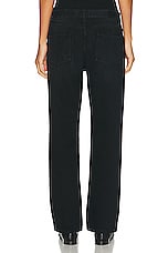 The Row Ryley Straight Leg Pant in Black, view 3, click to view large image.