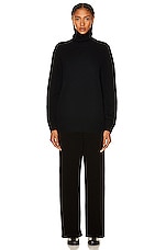 The Row Stepny Sweater in Black, view 4, click to view large image.