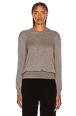 The Row Islington Sweater in Medium Grey, view 1, click to view large image.