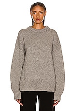 The Row Ophelia Sweater in Grey Melange, view 1, click to view large image.