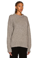 The Row Ophelia Sweater in Grey Melange, view 2, click to view large image.