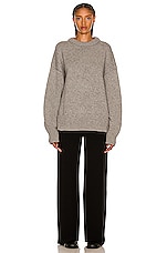 The Row Ophelia Sweater in Grey Melange, view 4, click to view large image.