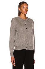The Row Battersea Cardigan in Medium Grey, view 2, click to view large image.