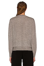 The Row Battersea Cardigan in Medium Grey, view 3, click to view large image.