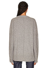 The Row Sibem Sweater in Grey Melange, view 3, click to view large image.