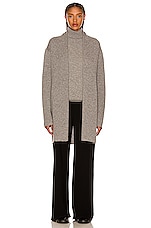 The Row Fulham Cardigan in Medium Heather Grey, view 1, click to view large image.