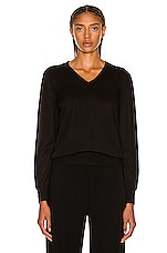 The Row Stockwell Sweater in Black, view 1, click to view large image.
