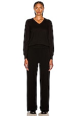 The Row Stockwell Sweater in Black, view 4, click to view large image.
