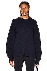 The Row Ophelia Sweater in Dark Navy, view 1, click to view large image.