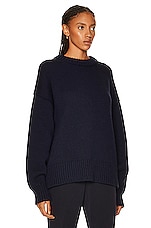 The Row Ophelia Sweater in Dark Navy, view 2, click to view large image.