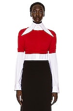 The Row Vic Top in Crimson Red, view 1, click to view large image.