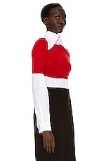 The Row Vic Top in Crimson Red, view 2, click to view large image.