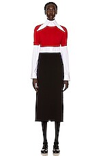 The Row Vic Top in Crimson Red, view 4, click to view large image.
